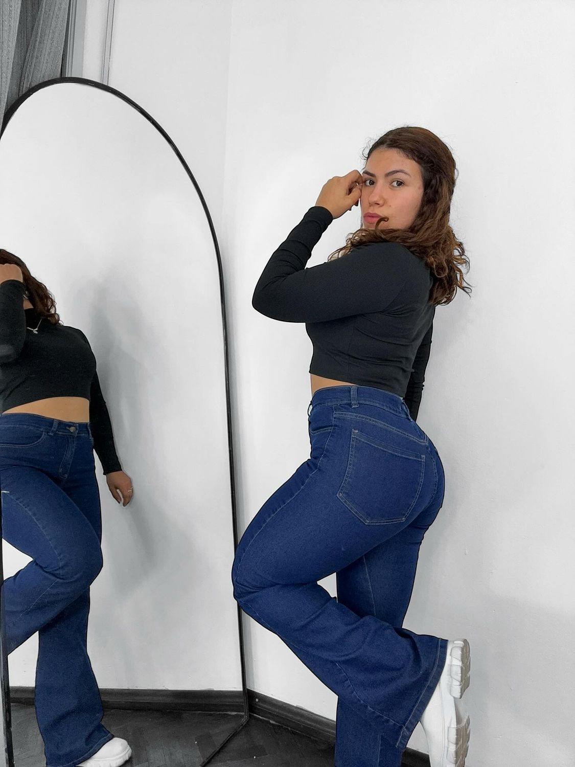 Jean Wig Leg azul oscuro