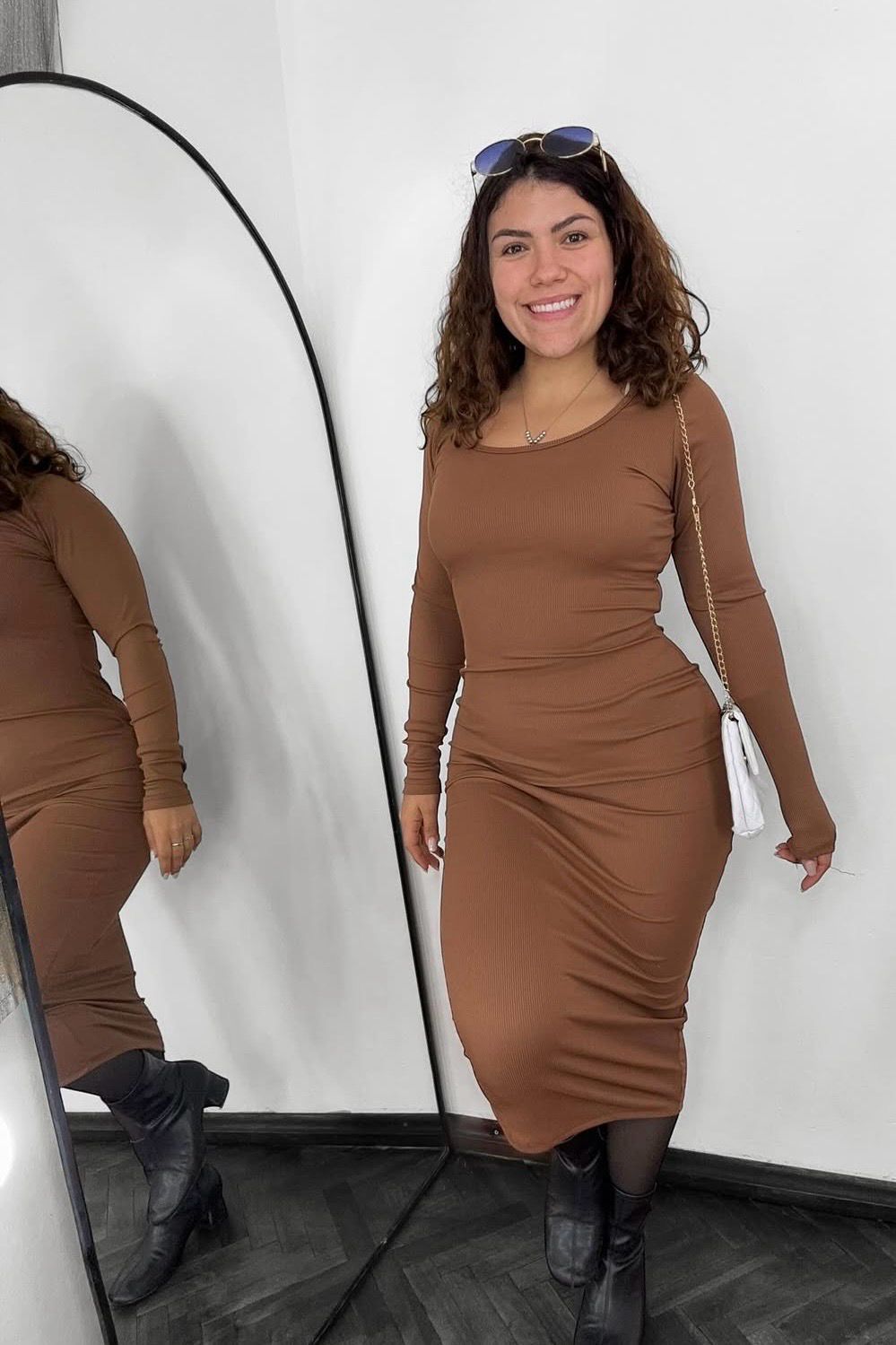 Vestido MORENA en tela morley ribana