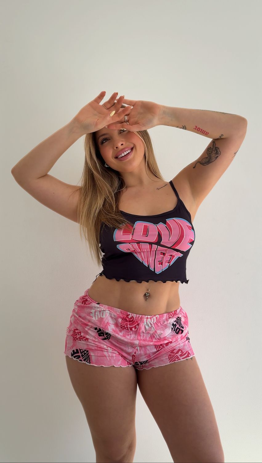 Conjunto de pijama de top breteles y short X MAYOR ($300 c/u paquete minimo de 6 unidades) Conjunto de pijama de top breteles y short X MAYOR ($300 c/u paquete minimo de 6 unidades)