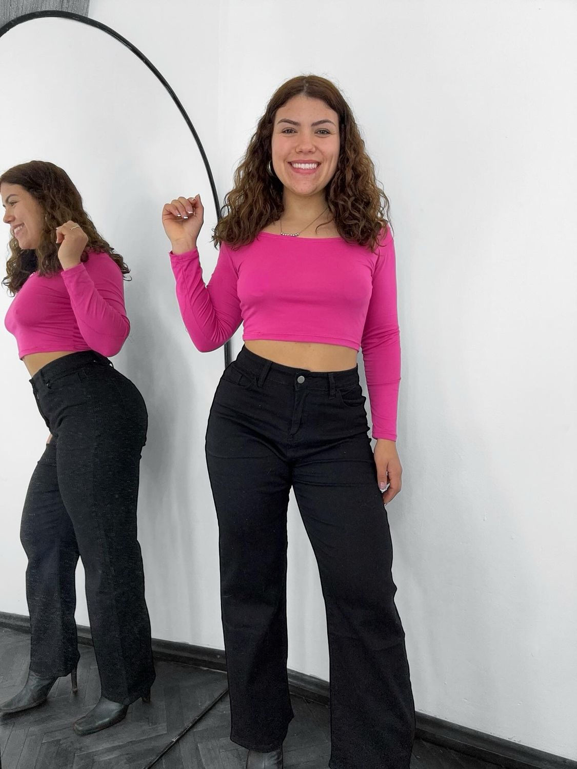 Jean WID LEG mega elastizado color negro X MAYOR ($890 c/u paquete minimo de 6 unidades)