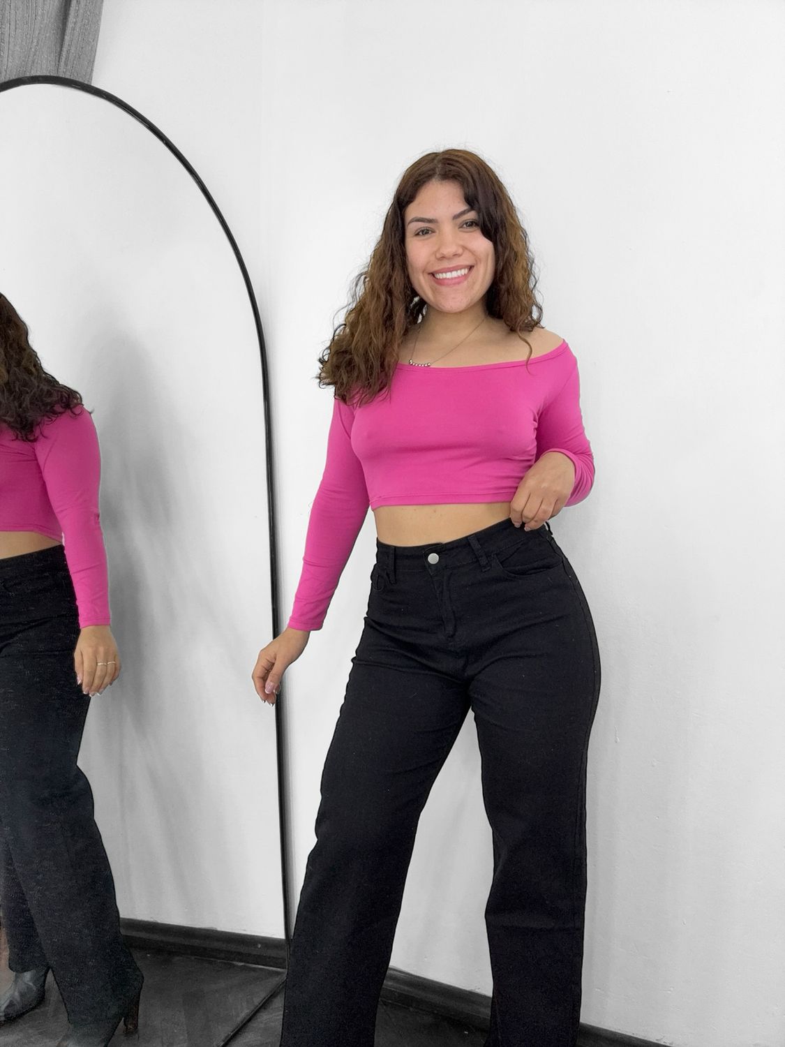 Jean WID LEG mega elastizado color negro X MAYOR ($790 c/u paquete minimo de 12 unidades)