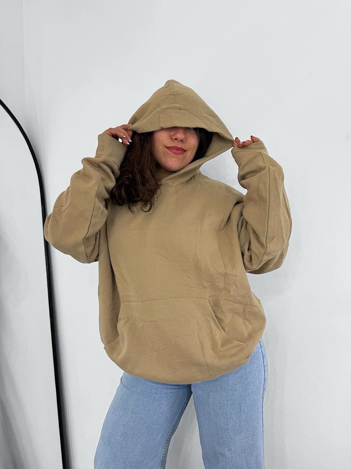 Canguro afelpado con gorro X MAYOR ($370 c/u paquete minimo de 12 unidades)