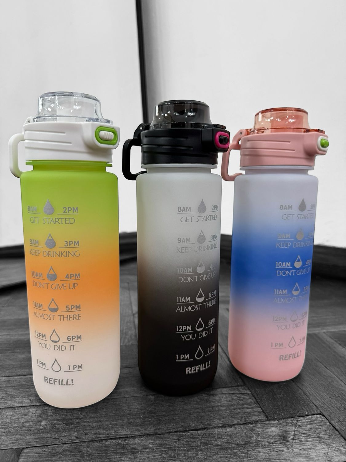 Botella difuminada con sorbito
