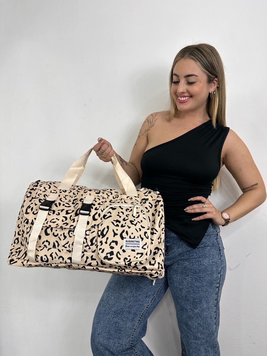 Bolso maletin grande diseño animal Print