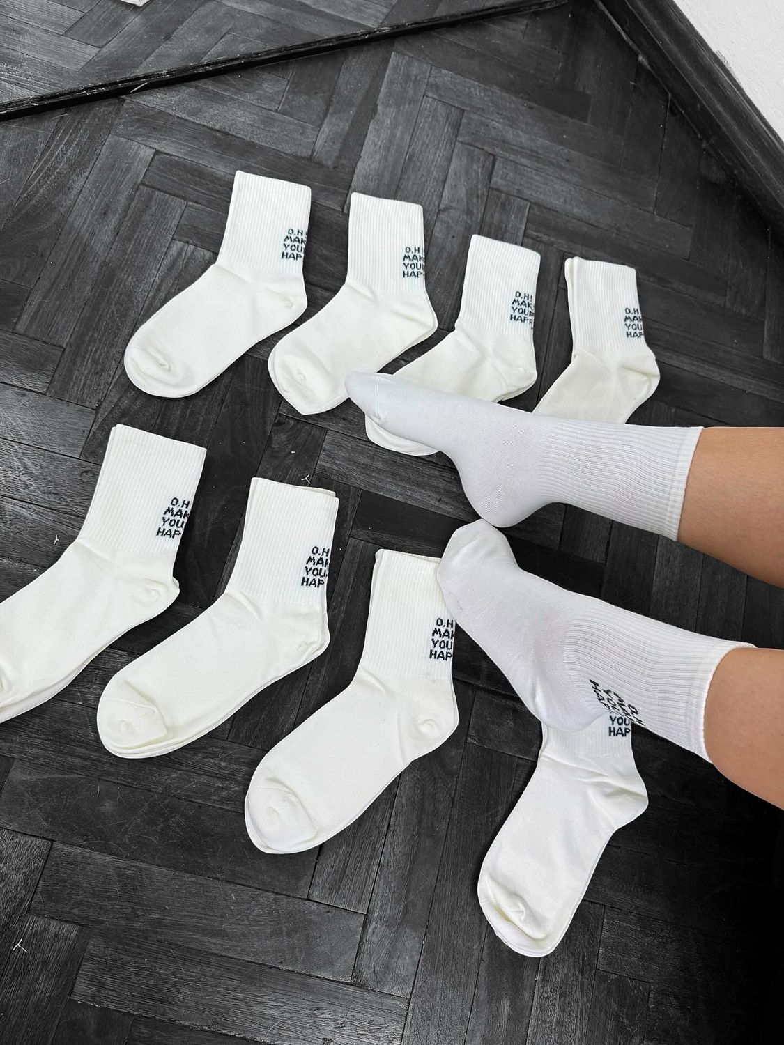 Docena de medias largas color blanco
