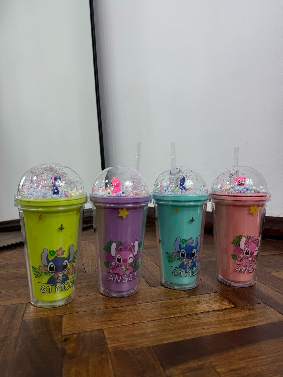Botella con sorbito colores variados X MAYOR ($190 c/u paquete minimo de 12 unidades)