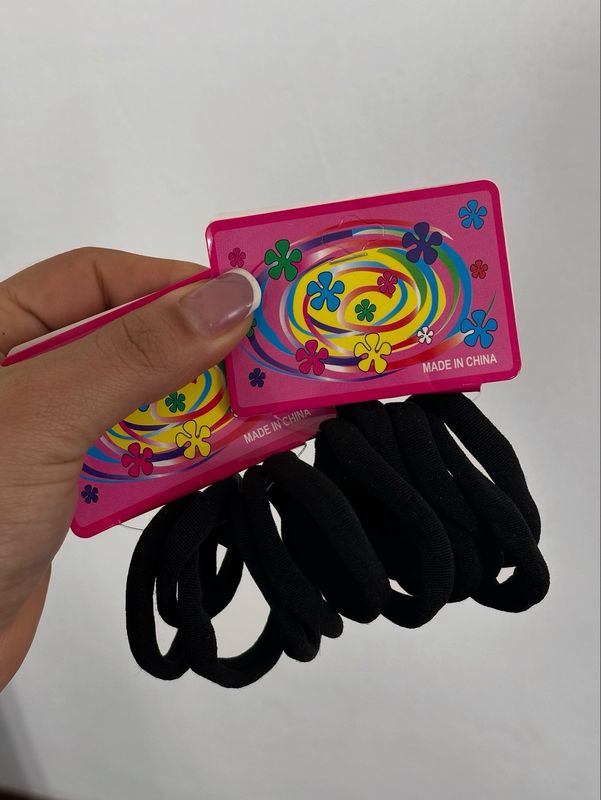 Set de colitas para cabello color negro
