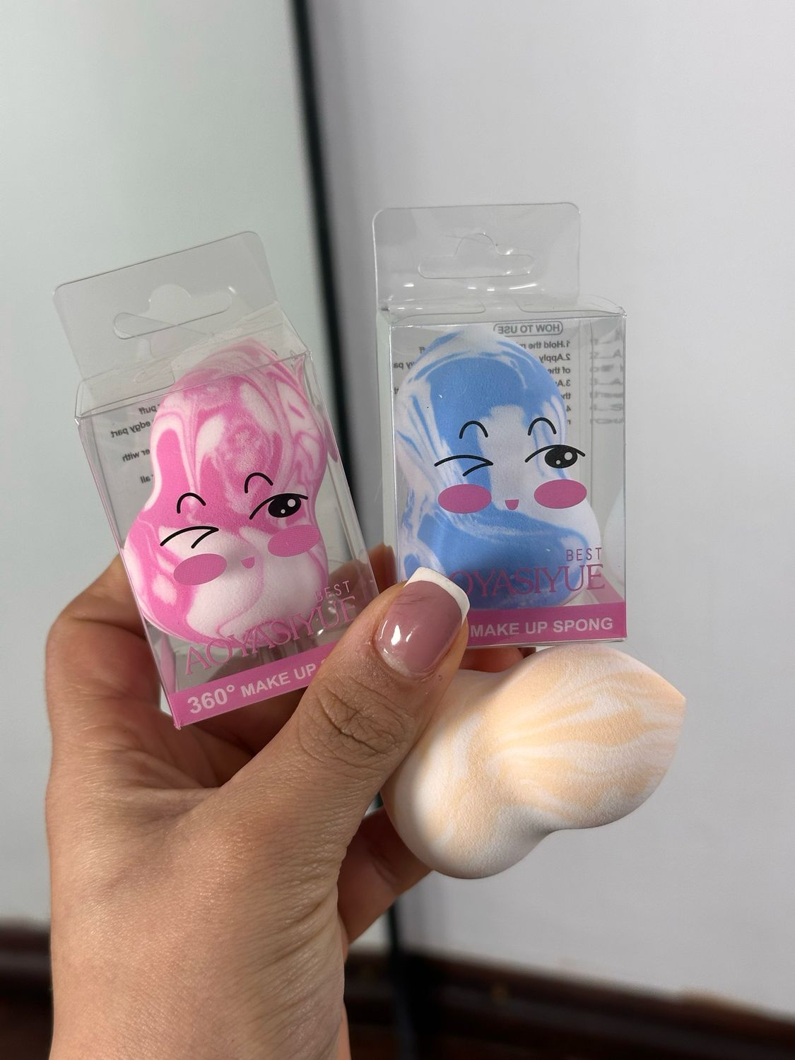 Esponja individual para maquillaje diseño difuminado