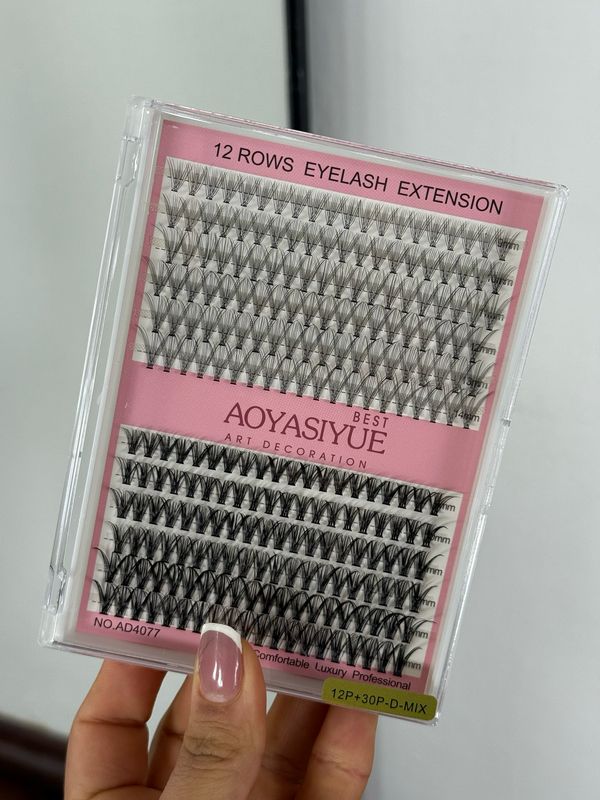 Estuche con pestañas pelo a pelo X MAYOR ($190 c/u paquete minimo de 12 unidades)