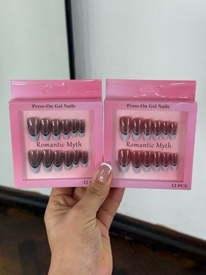 Uñas postizas Press on por MAYOR ($50 c/u Pack de 12 unidades)
