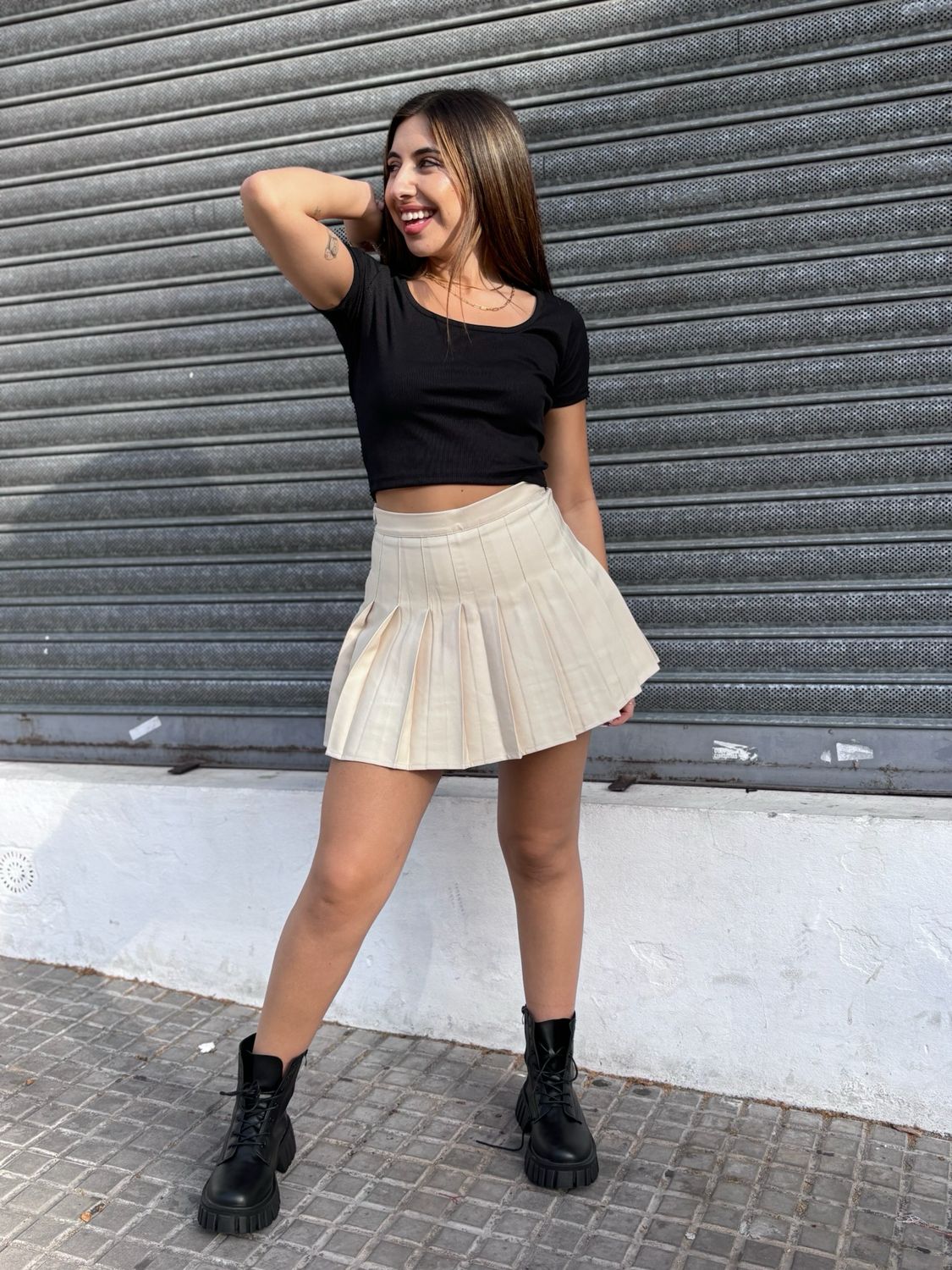 Pollera tableada Hawai