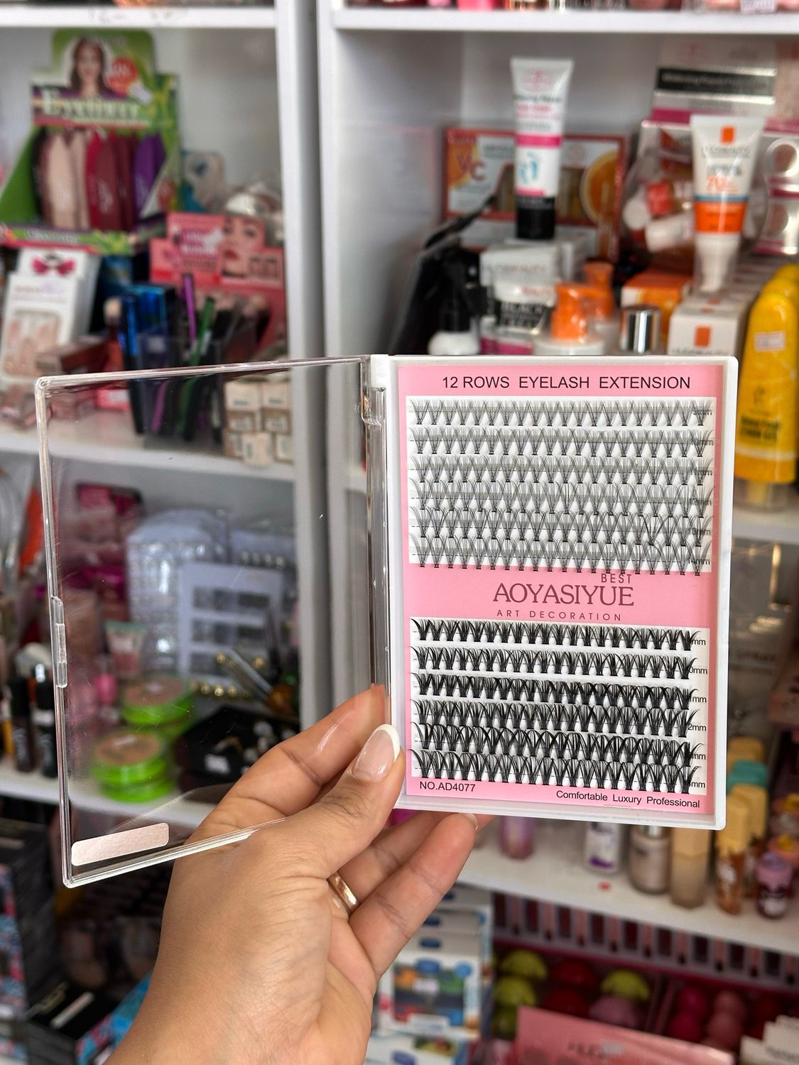Estuche con pestañas pelo a pelo X MAYOR ($190 c/u paquete minimo de 12 unidades)