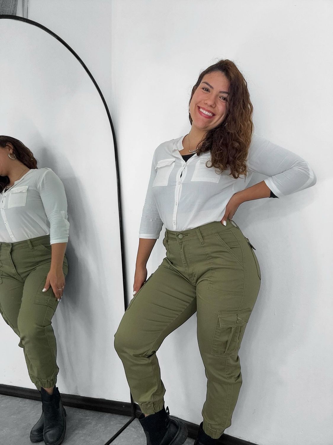 Jean cargo elastizado