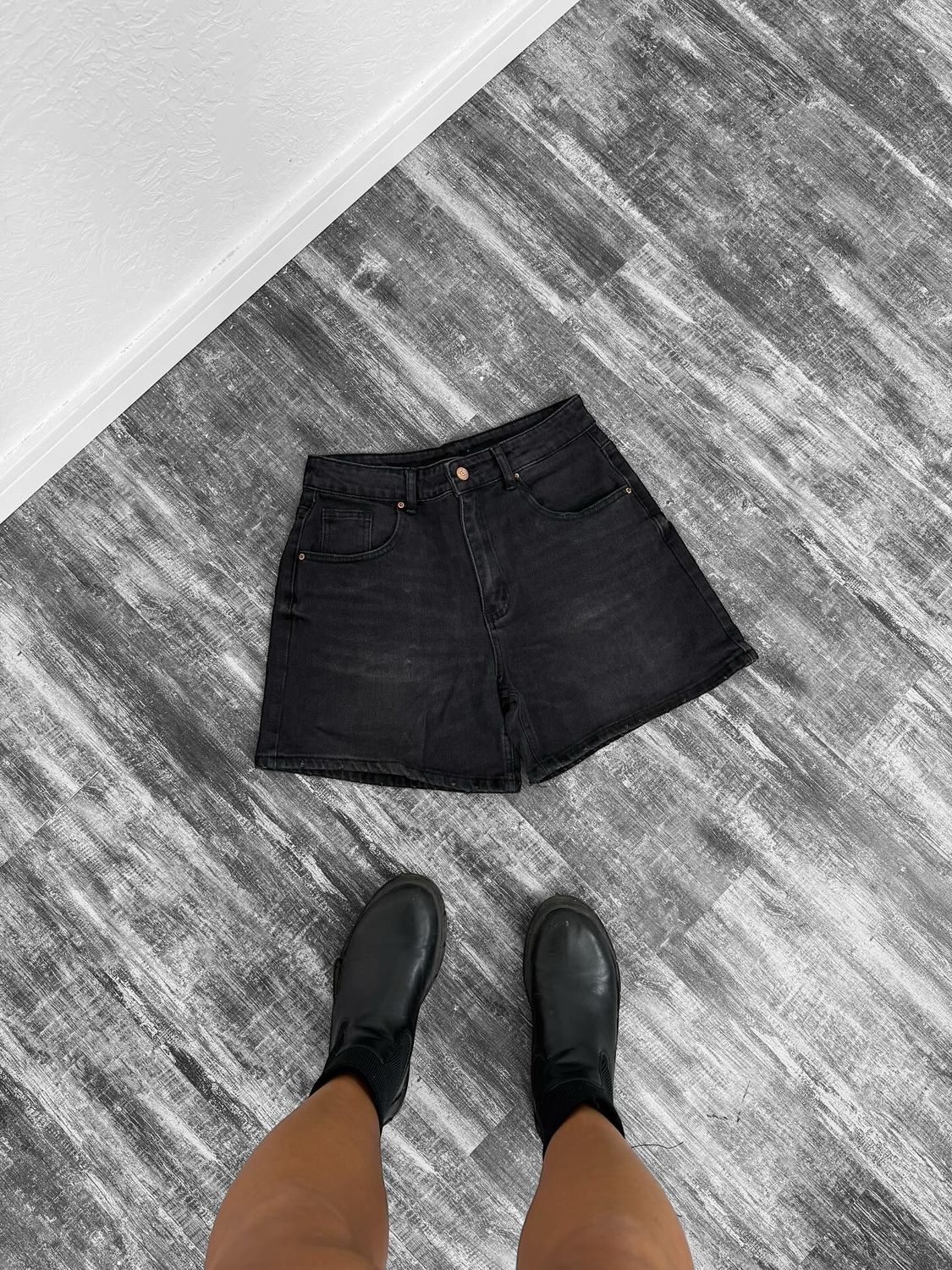 Bermuda de jeans Black Denim