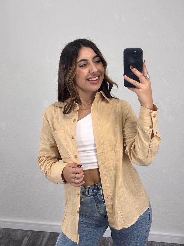 Camisa sastrera de lino con manga larga varios colores pasteles X MAYOR ($540 c/u paquete minimo de 6 unidades)