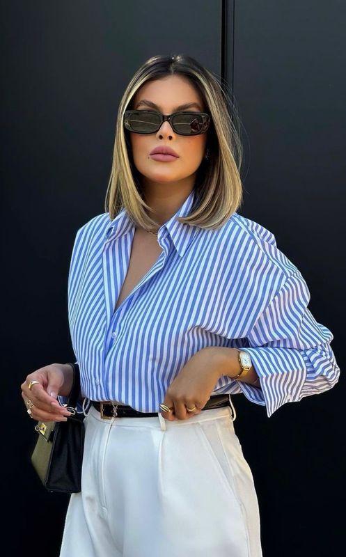 Camisa sastrera con mangas largas  y lineas($550 c/u paquete minimo de 6 unidades)