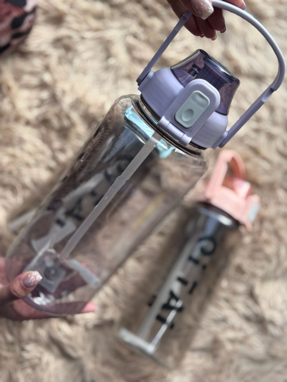 Botella Transparente con sorbito Botella Transparente con sorbito