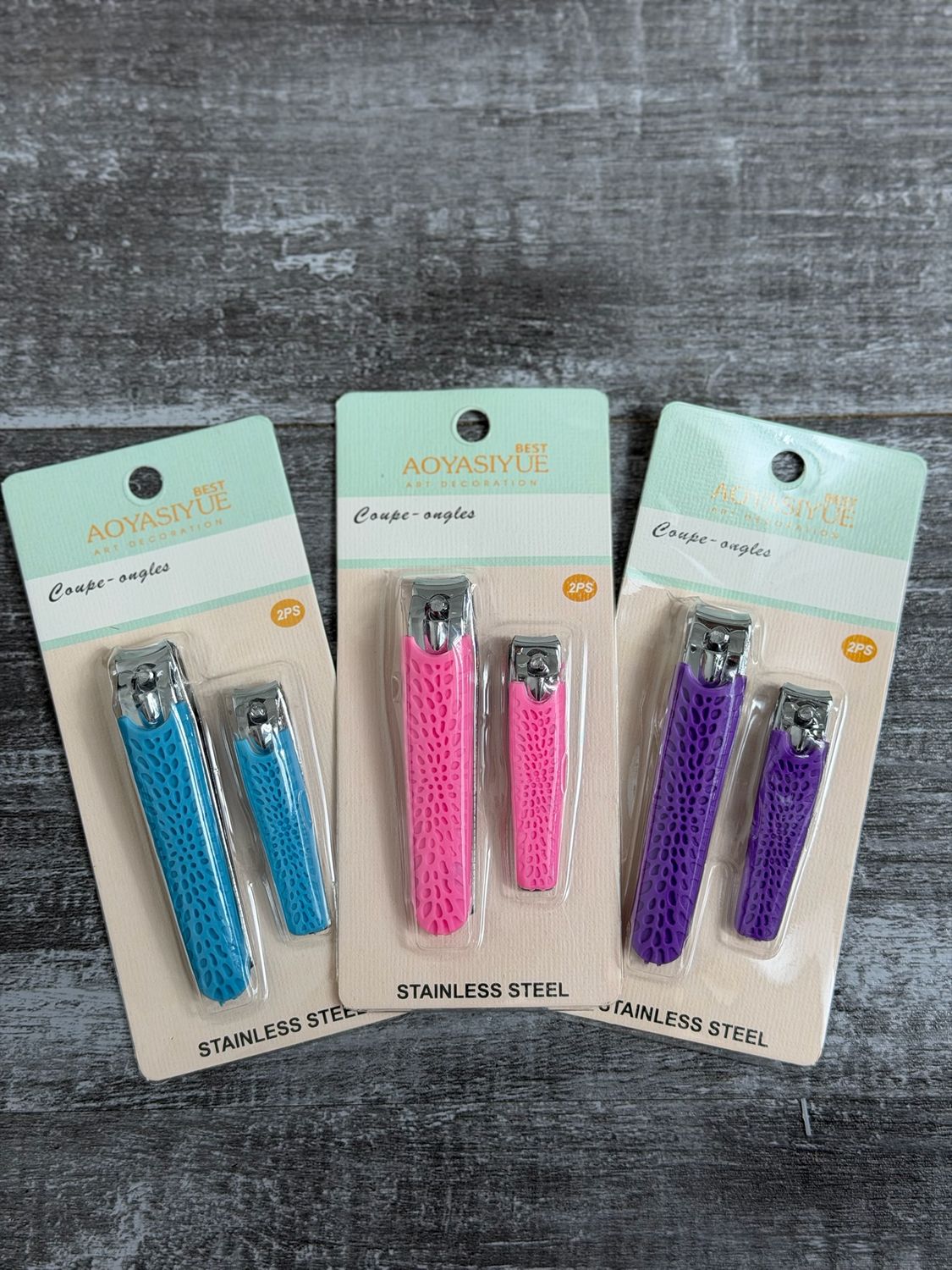 Set de 2 cortauñas por MAYOR ($50 c/u Pack de 12 unidades)