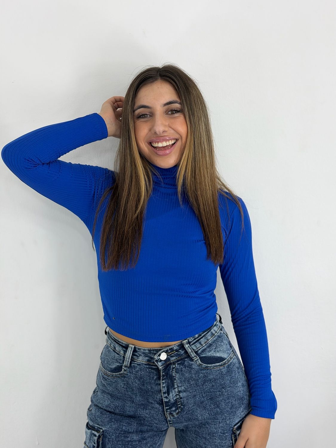 Polera morley cuello alto