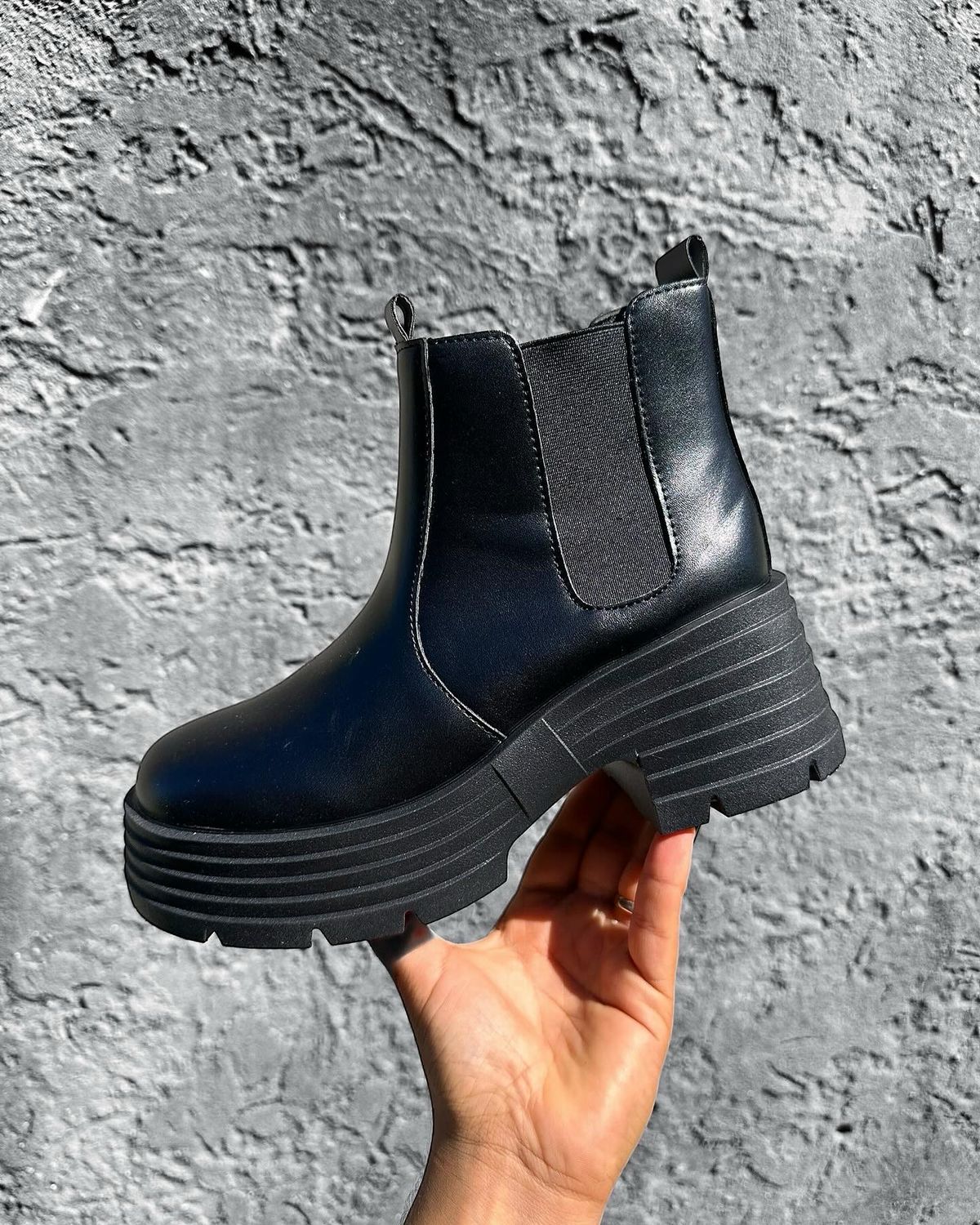 Botas con plataforma y elastico