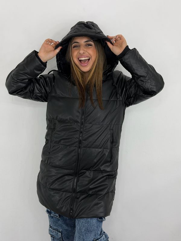 Campera puffer larga forrada Campera puffer larga forrada