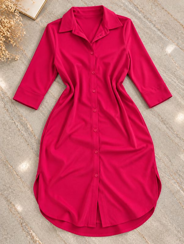 Vestido camisero largo