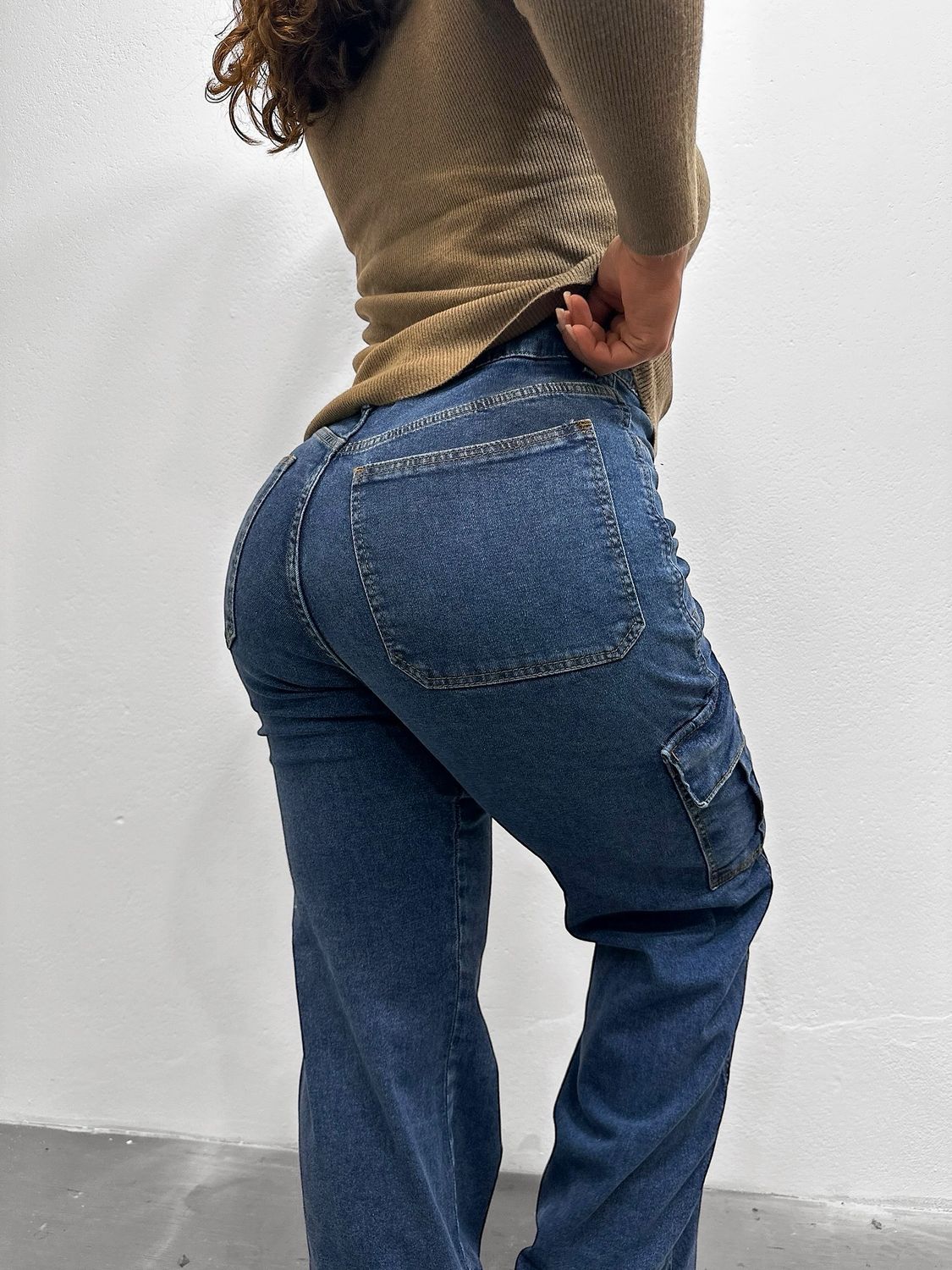 Jean cargo prelavado