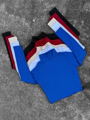 Polera Morley Cuello Alto, COLOR: AZUL