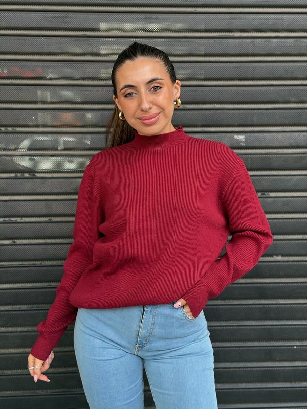 Buzo polera en tela hilo con canale en el cuello por MAYOR ($450 c/u Pack de 5 unidades) Incluye 1 bordo, 1 marron, 1 crudo, 1 beige y 1 negro