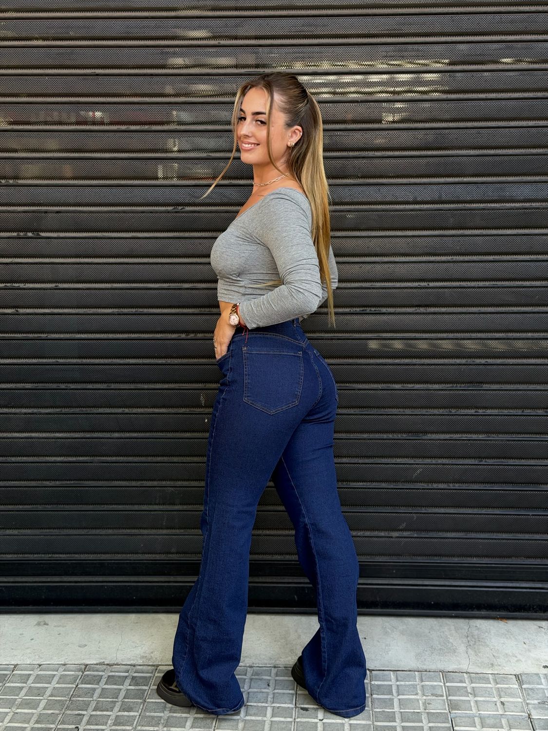 Jean Wig Leg azul oscuro