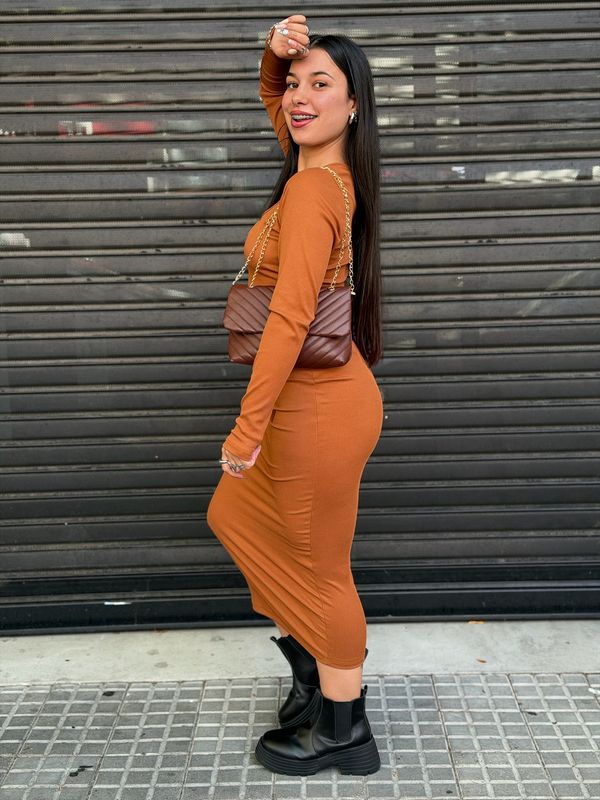 Vestido Morena en tela morley ribana