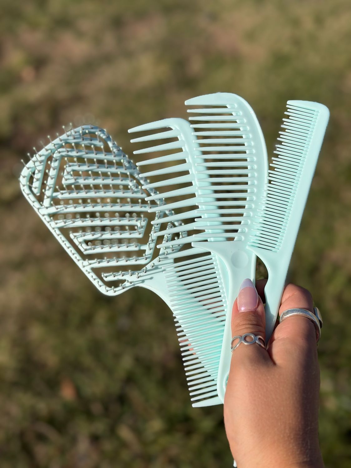 Set de 3 peines y cepillo