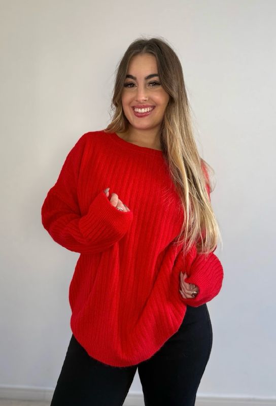 Buzo de hilo canelado oversize