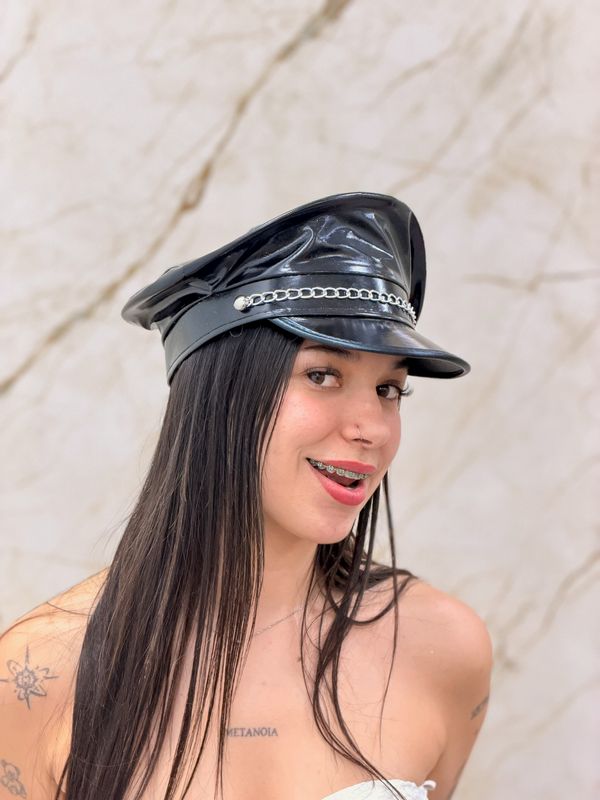 Gorro de policia  con cadenas