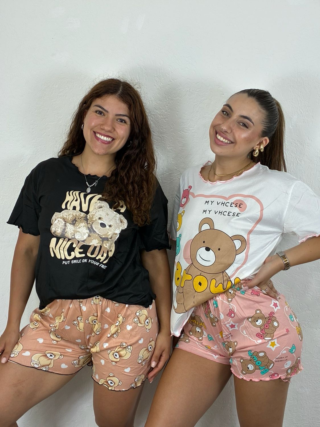 Conjunto de pijama -Remera +short($220 c/u paquete minimo de 12 unidades)