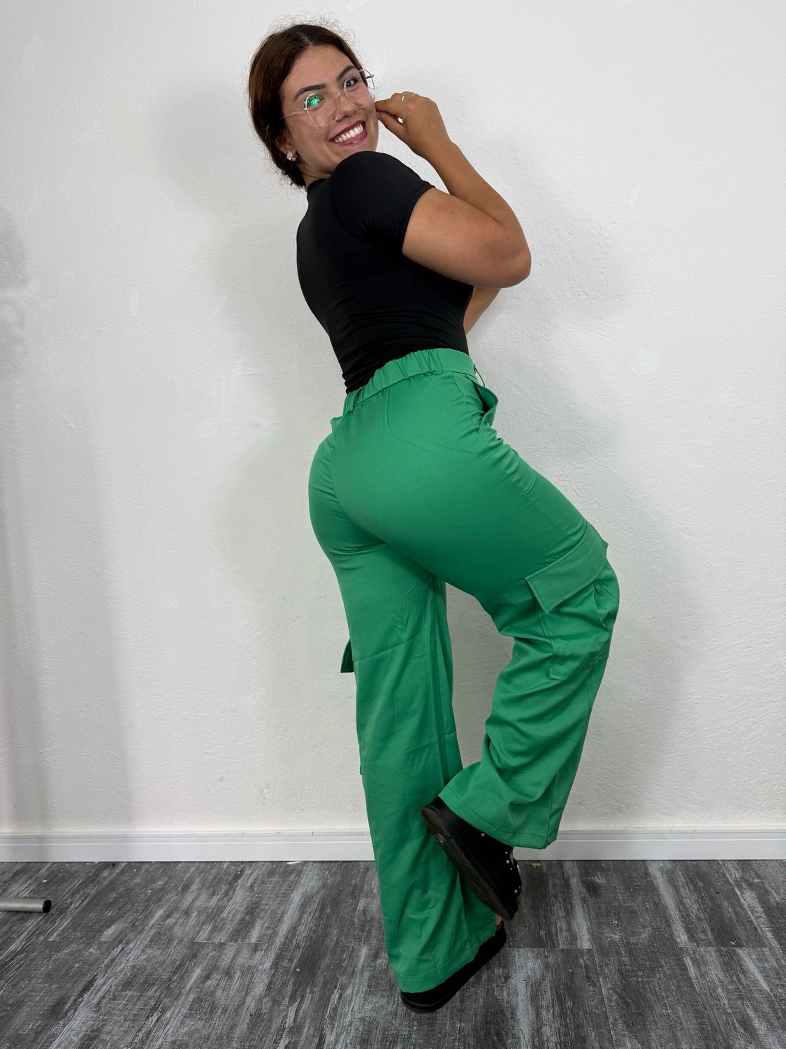 Pantalon Cargo Wide Leg