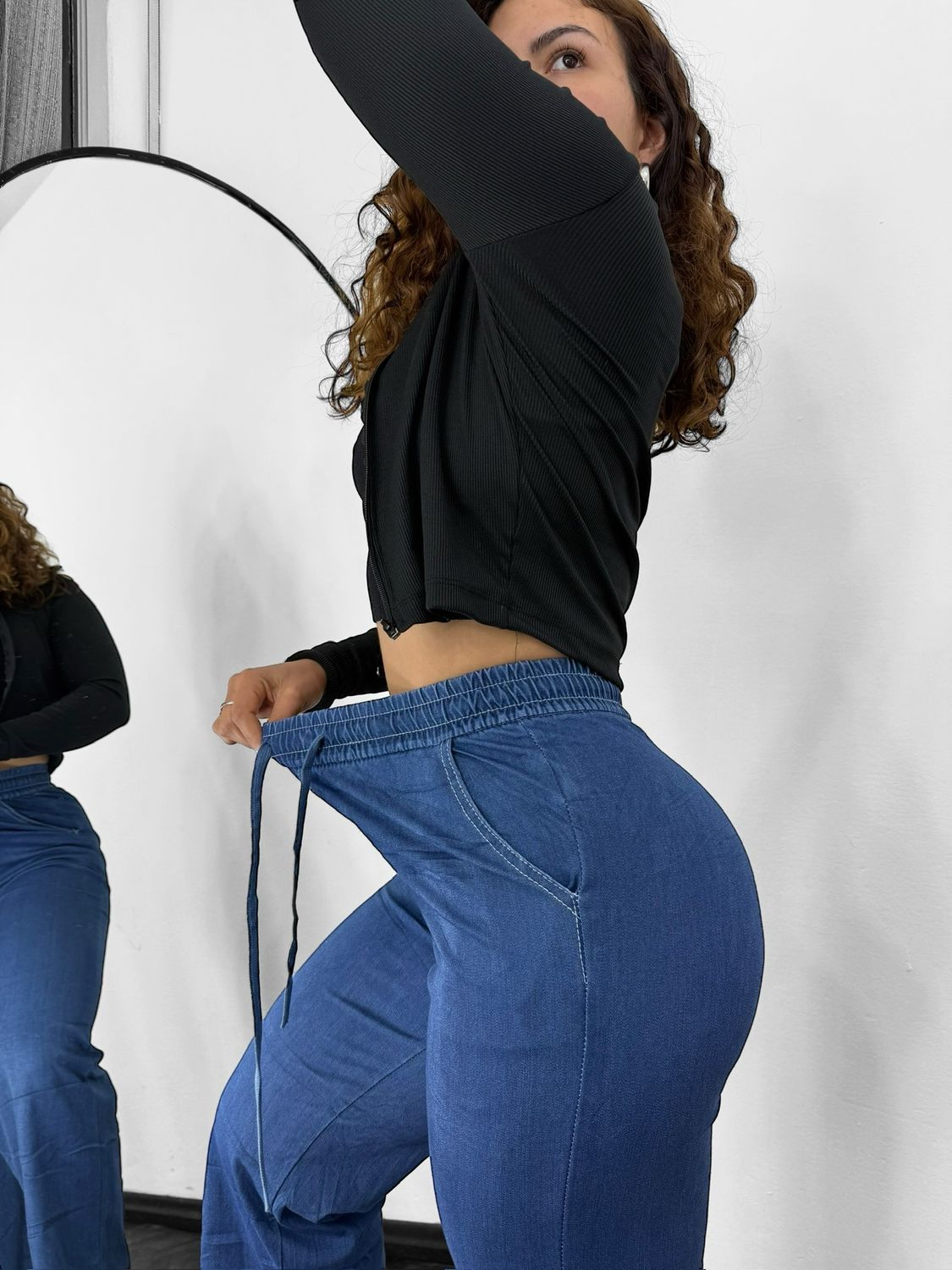 Palazo de Jeans Wide Leg