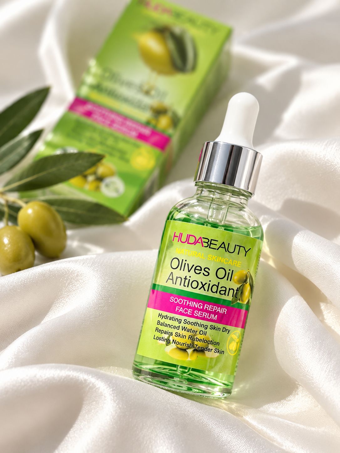 Serum facial antioxidante de oliva