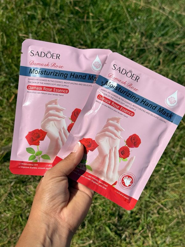 Mascarilla para las manos esencia de rosa