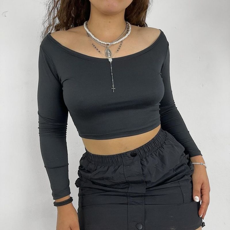 Remera Top Manga Larga