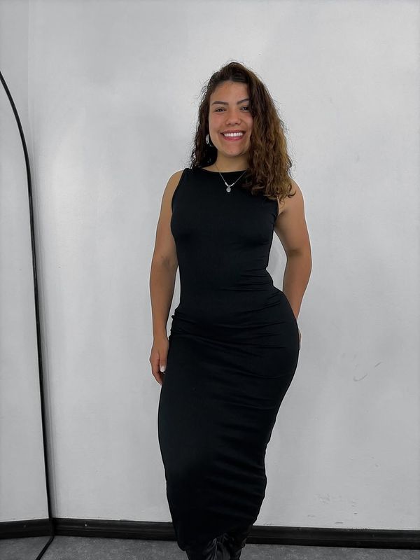 Vestido Bali en tela Morley Ribana Vestido Bali en tela Morley Ribana