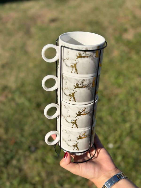Set de tazas marmolado