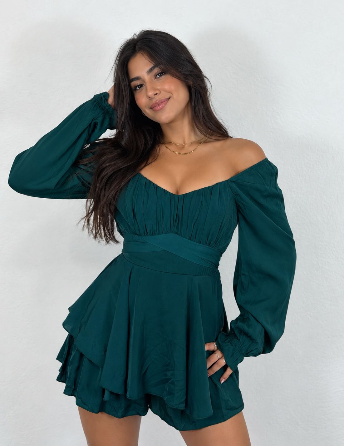 Vestido corto romantico con con diseño floral