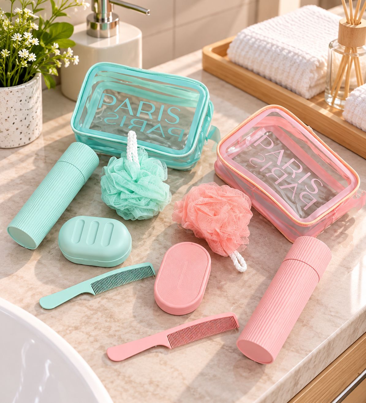 Neceser mas kit para higiene personal