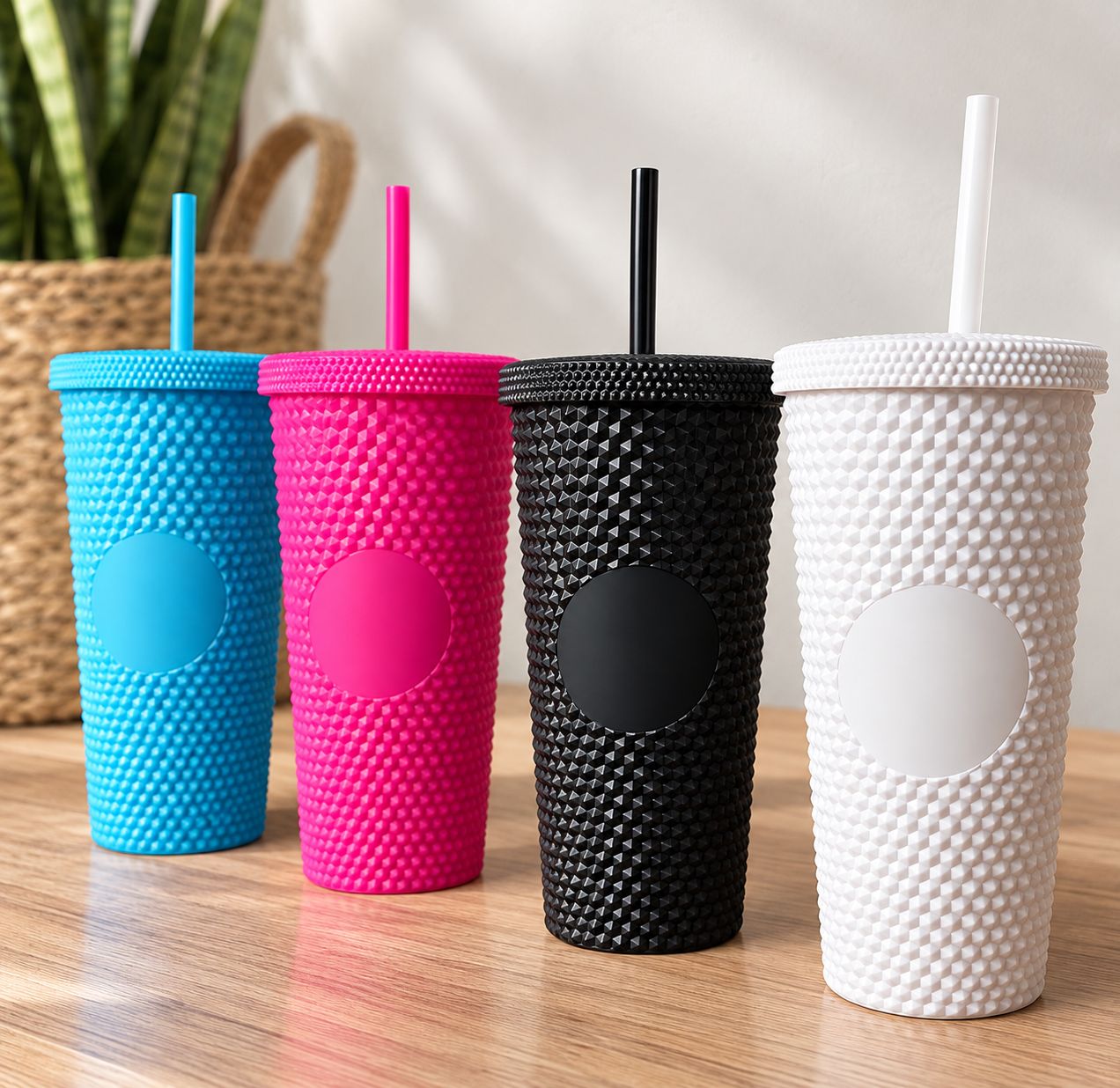 Vaso glastico grueso con sorbo de700ml