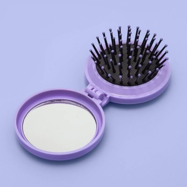 Cepillo retractil  con espejo redondo