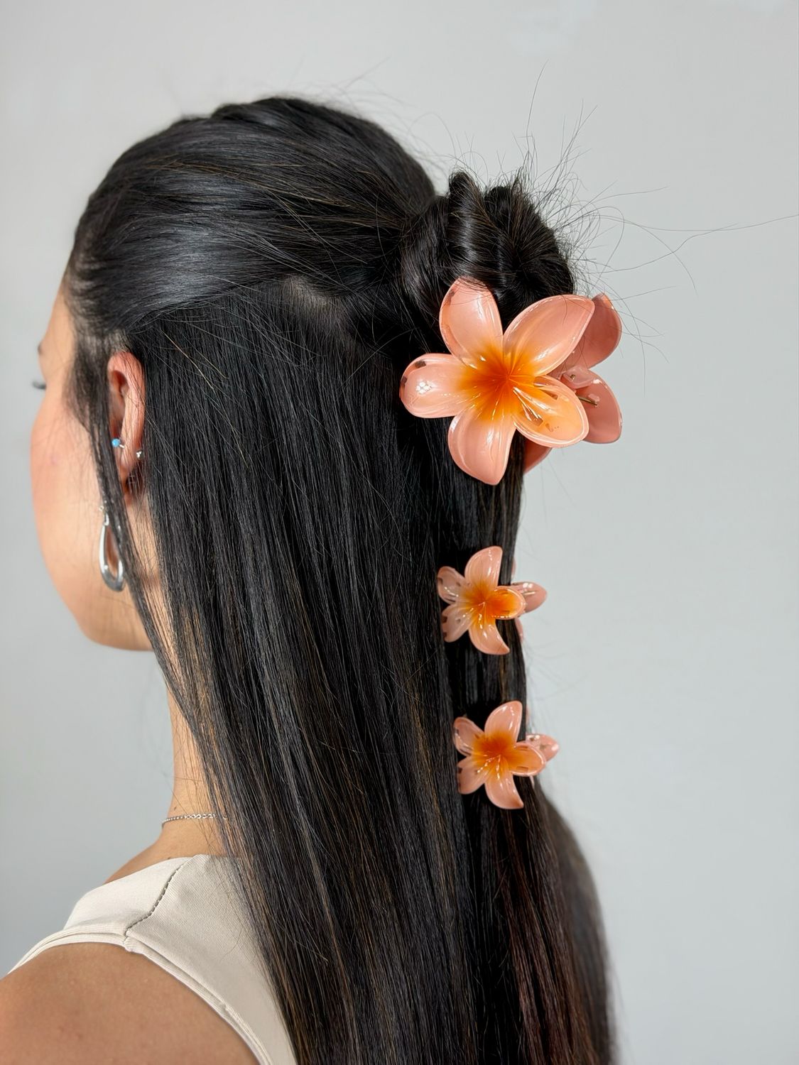 Set de 3 pinzas de flor