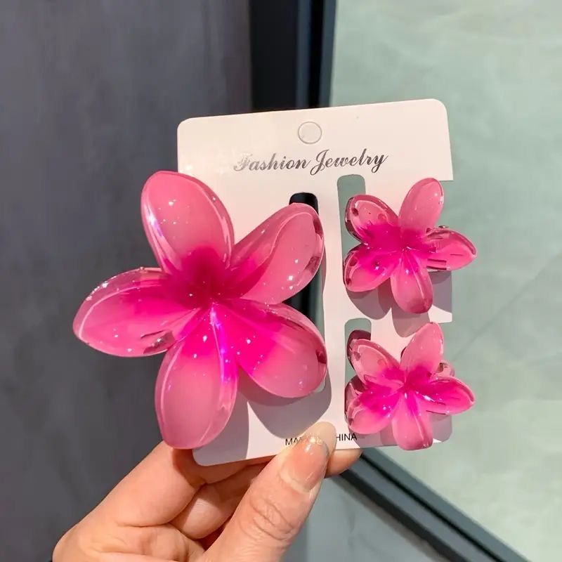 Set de 3 pinzas de flor  por MAYOR ($50 c/u paquete de 12 unidades)