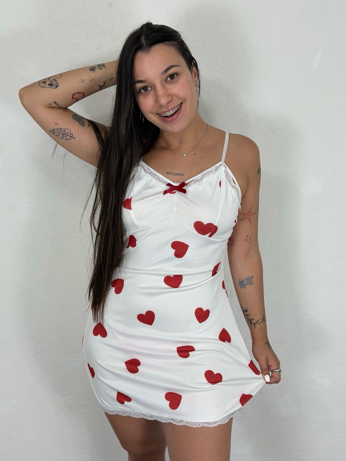 Vestido pijama Valentina por MAYOR ($190 c/u paquete de 6 unidades)