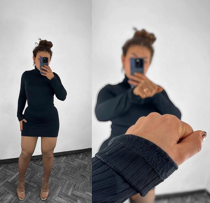 Vestido morley afelpado super alicrado